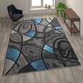 Flash Furniture Blue 8' x 10' Abstract Design Accent Area Rug ACD-RGTRZ860-810-BL-GG